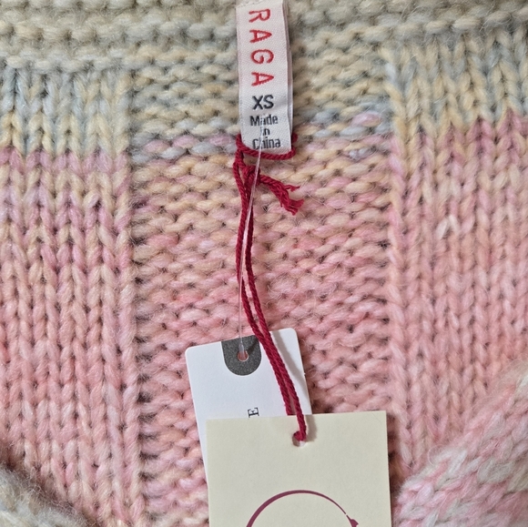 RAGA NWT Pastel Multicolor Knit Women's Sweater. Size Relaxed XS - Picture 7 of 10